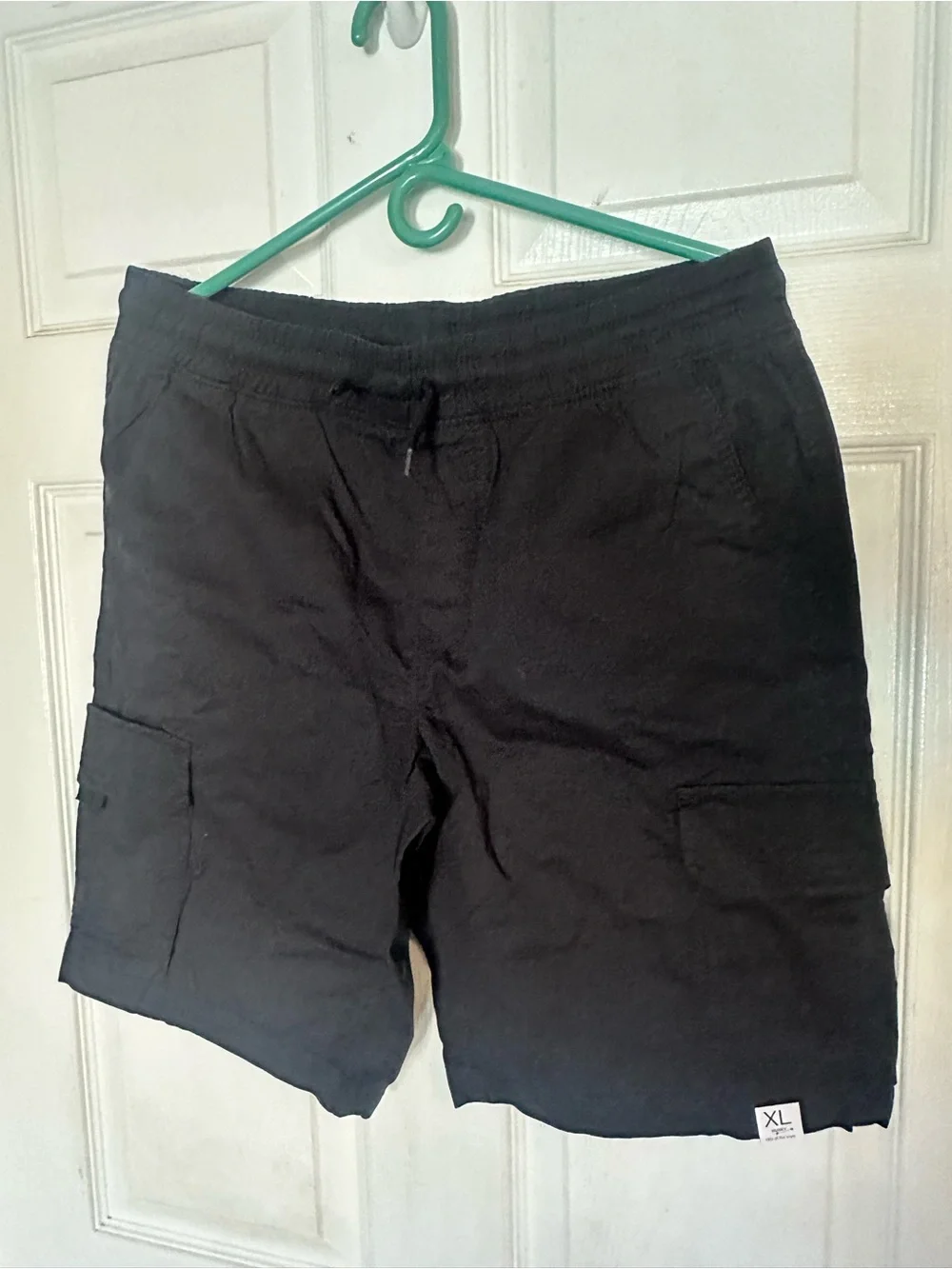 Boy’s Black Cargo Drawstring Shorts